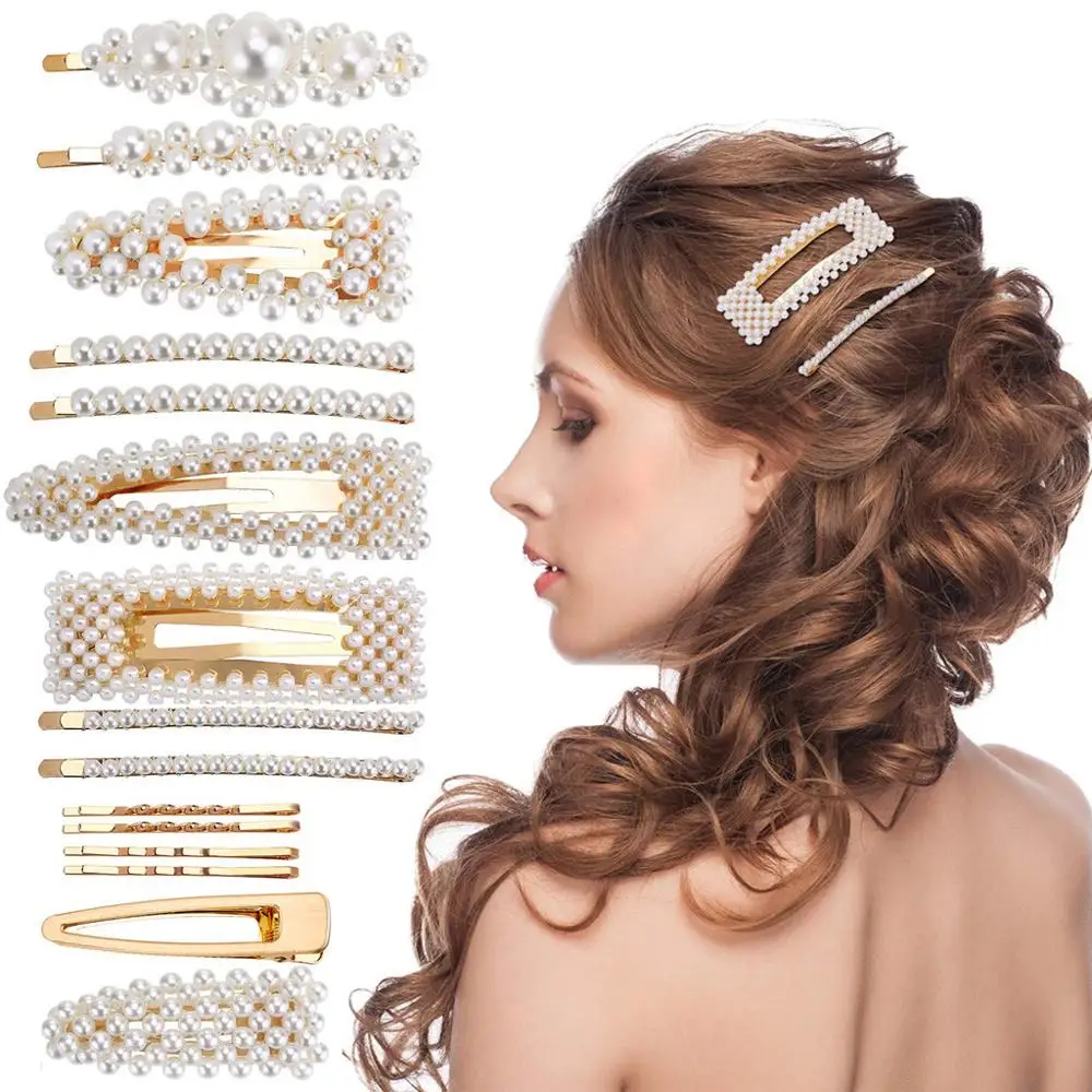 

Hair Barrettes Hair Pins Decorative Wedding Bridal Artificial Pearl Hairpins