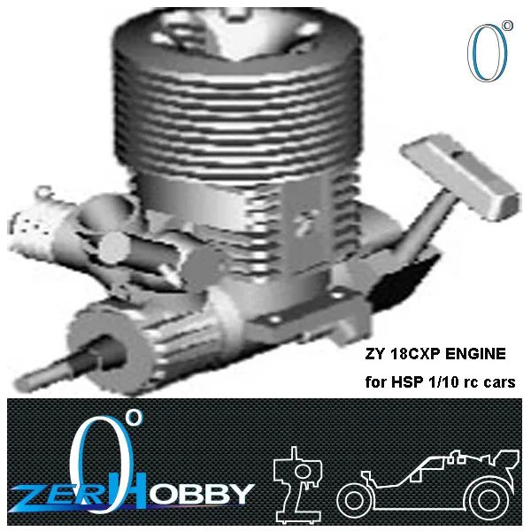 

rc car parts ZY 18cxp engine for hsp 1/10 nitro gasoline rc car series (part no. ZY18CXP)