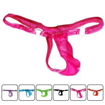 

U Convex Pouch Bikini Buckle Cueca Gay Thong Pouch Sexy Low Rise Beach Swimwear Mens Thong Semi-transparent gay jockstrap