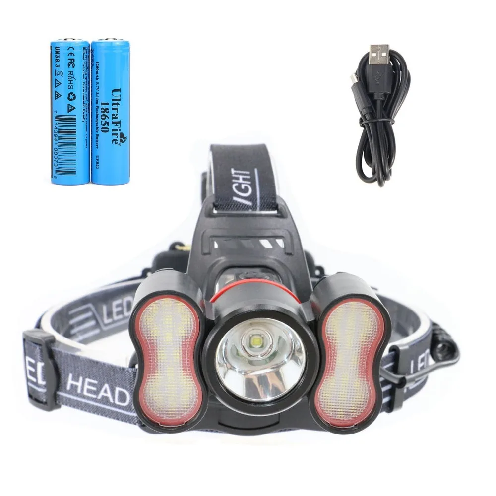 Ultrafire Led Headlamp Rechargeable With 18650 Liion Batteries,light