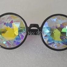 Черный двойной Призма Калейдоскоп очки настоящие стеклянные линзы