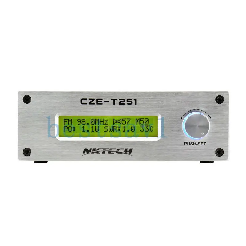 

NKTECH FM Transmitter CZE-T251  0~25W 87~108MHz FM Transmitter Mono Stereo PLL Broadcast Station Single Knob Operation SWR