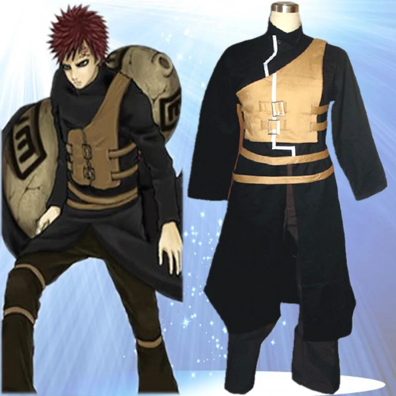 

2th Black Gaara Cosplay Costume from Naruto Shippuden Anime
