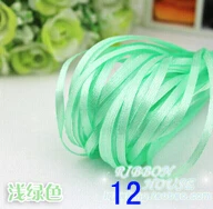 Green Silk Satin Ribbon - 10 Meters, 1/8 Wide for Wedding & Party Decor, Gift Wrapping, and Crafts (Aqua green)