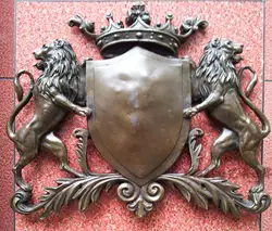Лев щит стене висит бронзовая скульптура ремесленных искусство Обустройства Дома Gaestgiveriet Отель Украшения кулон