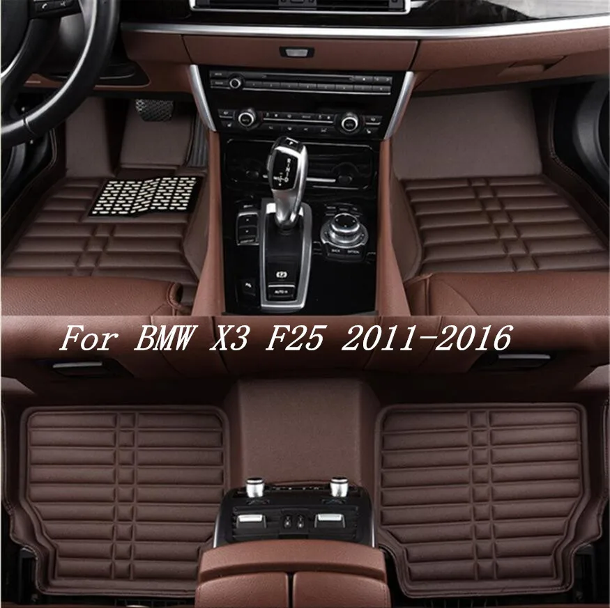 

JINGHANG Auto Floor Mats For BMW X3 F25 2011-2016 Foot Carpets Car Step High Quality Brand New Embroidery Leather Mats