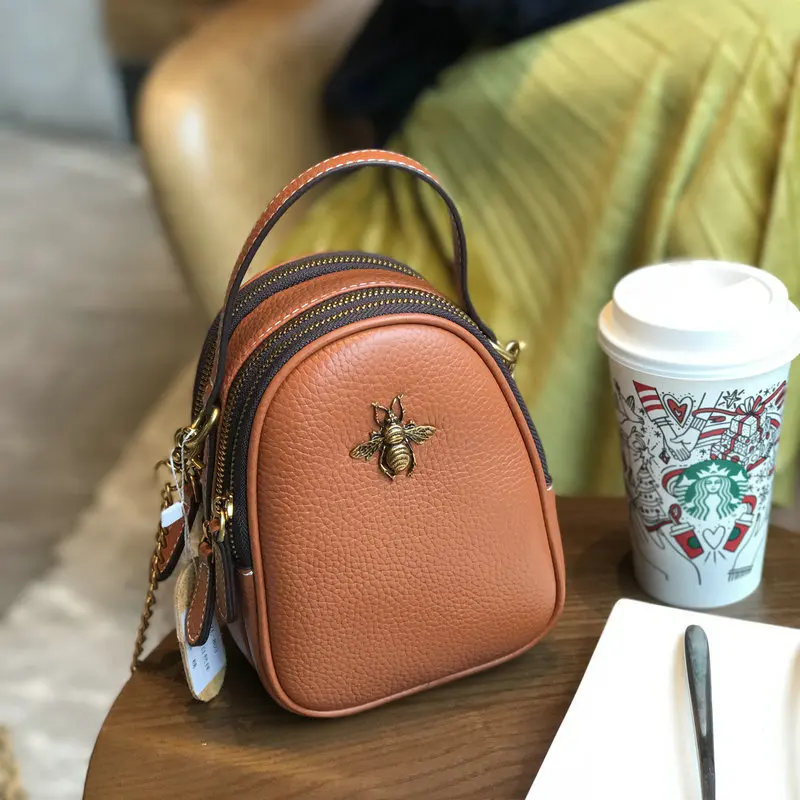 Fashion Korean version of the simple casual bee bags mini bags luxury handbags women bags designer oval female handbags