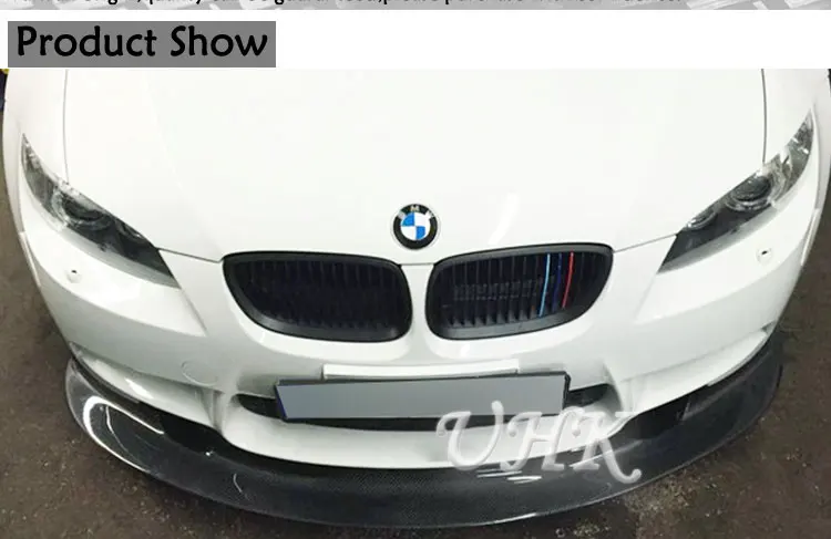 UHK для BMW 3 серии E92 M3 GT4 углеродного волокна передний бампер спойлер диффузор углерода Splitter гонки аксессуары подбородка