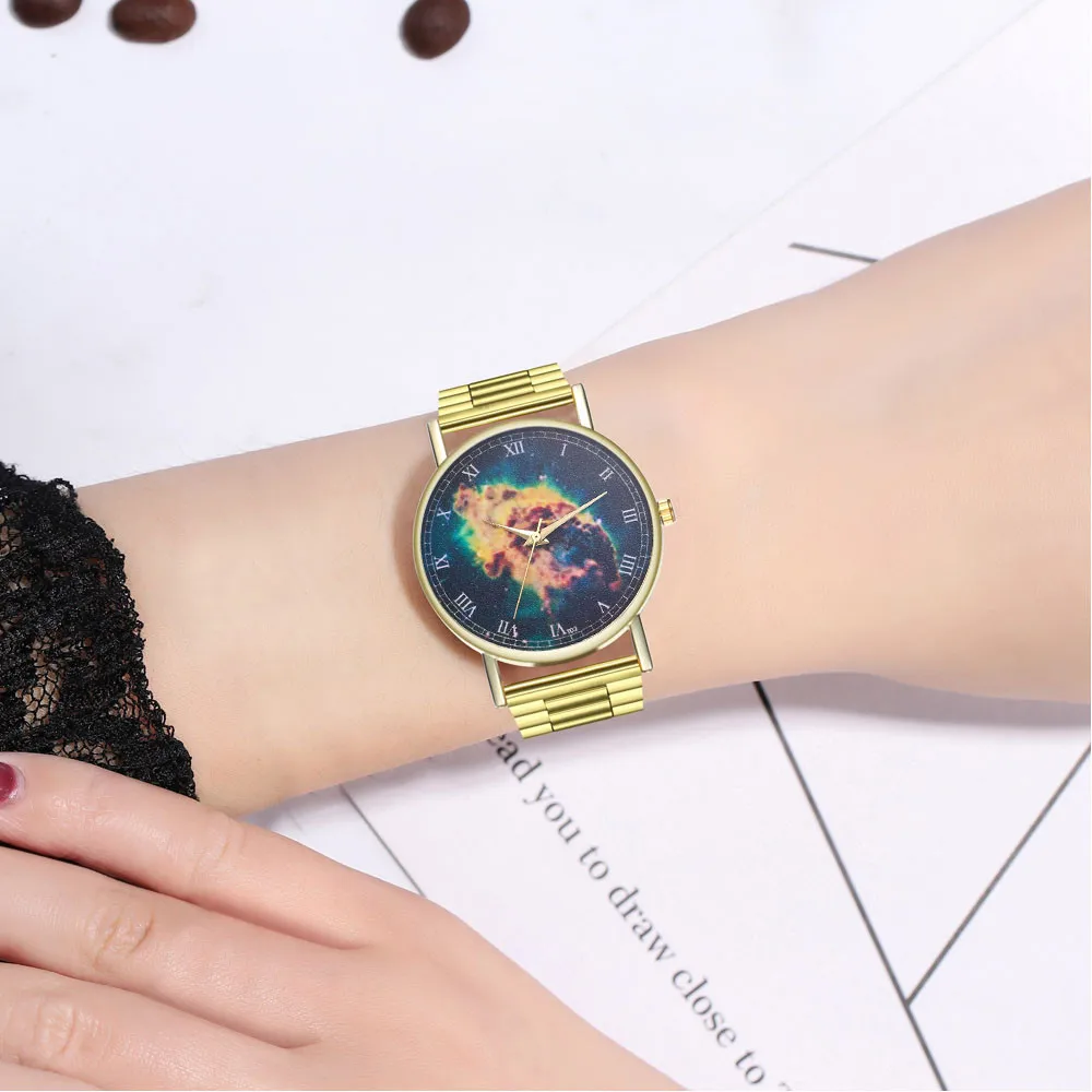 

Animal Bear Printed Stainless Women Watches Luxury Business Wristwatch Female Quartz Gift Clock relogio feminino @F