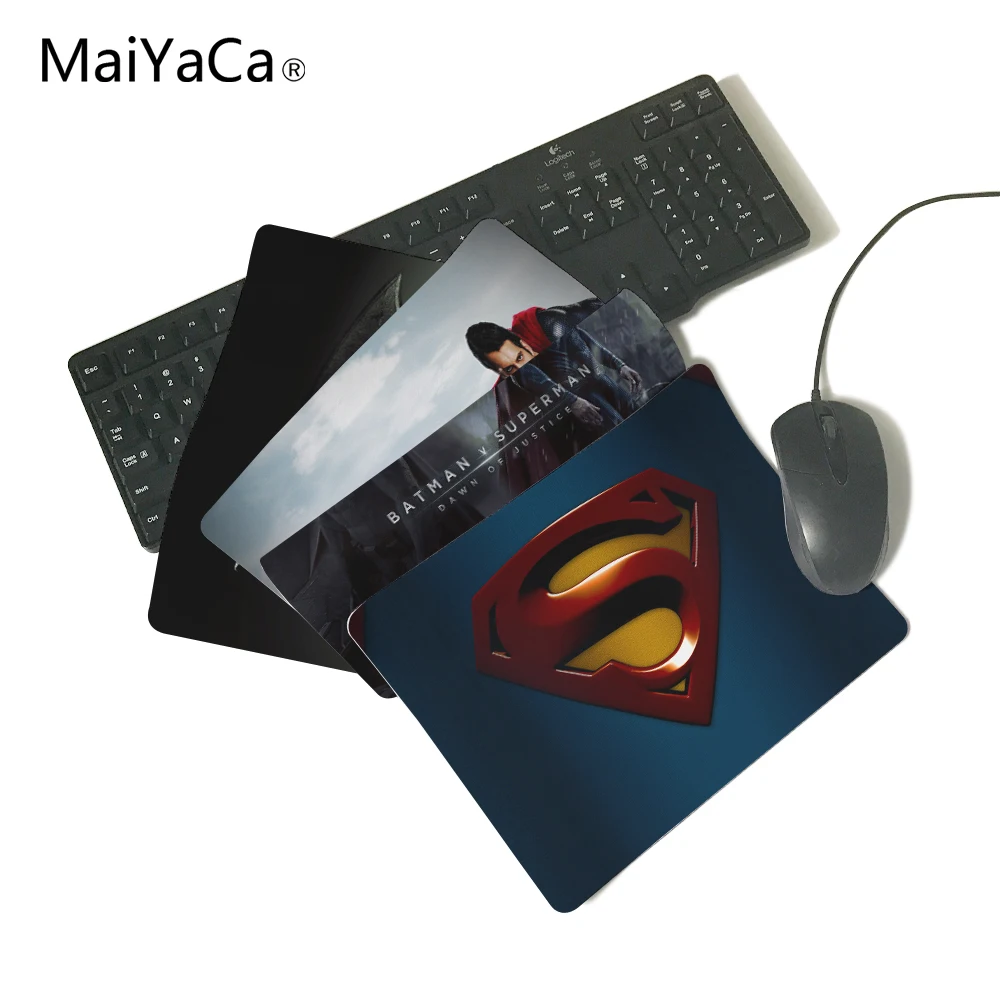Maiyaca Супермен логотип компьютер Мышь Pad Мышь колодки украсить ваш стол Нескользящие резиновые pad