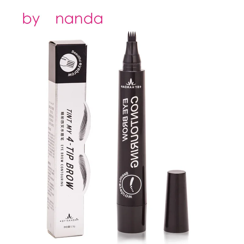 

by nanda Liquid Eyebrow Pencil Makeup Brown Fine Sketch Tattoo Durable Waterproof Eye Brow Cosmetic Pen Eyebrow Enhancer