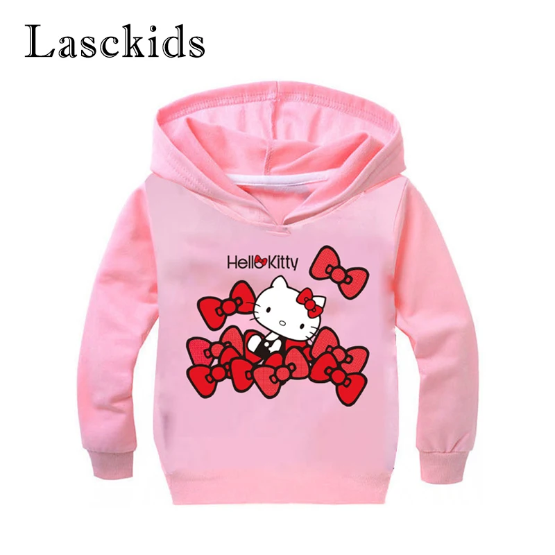 

Lasckids Kids Sweatshirt Girl Tops Clothing 2018 Spring Long Sleeve Cotton Solid Hoodies Girls Sweatshirt Hello Kitty Print Cute