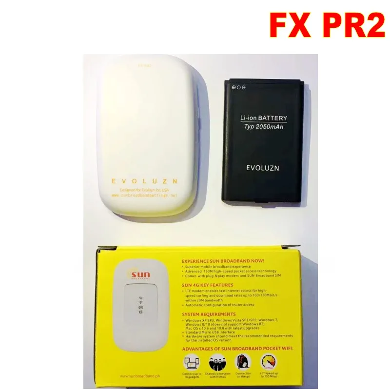 Лот 200 шт Evoluzn FX PR2-Wi-Fi sim 4G 150 Мбит/с, аккумулятор 2050 мАч