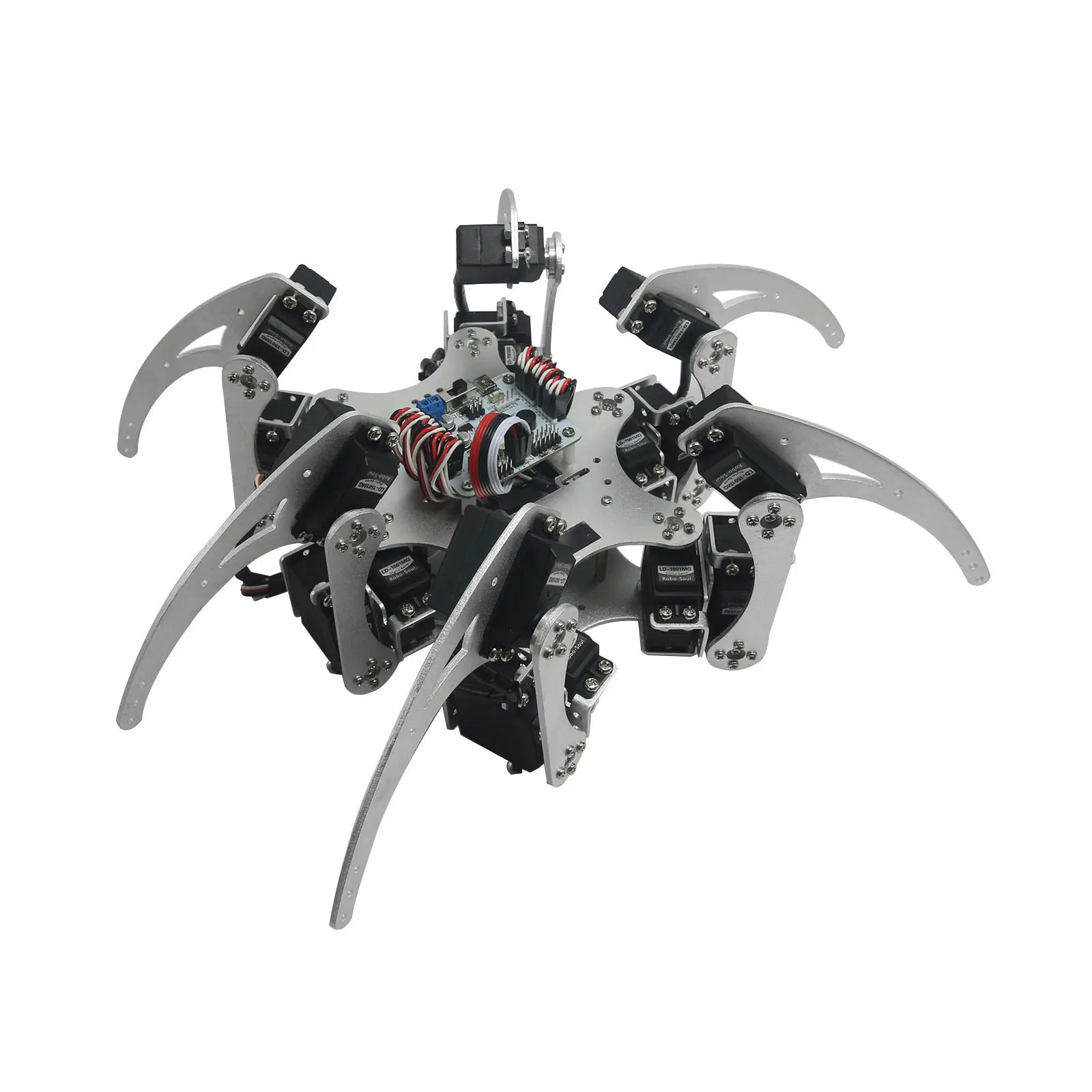 Алюминиевый Роботизированный Hexapod Паук Шесть 3DOF Ноги робот рама комплект с