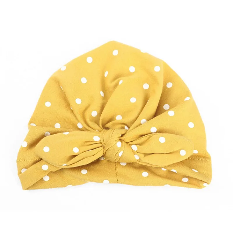 

Candy Color Newborn Baby Girl Hat with Bow Sweet Baby Hat ElasticDot Infant Accessories Baby Turban Cap for Girls