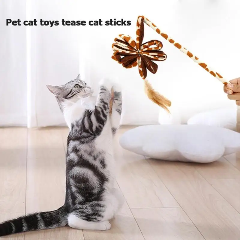 Игрушки для кошек, забавная игрушка для кошек, прорезыватель, палочка, игральная палочка, леопардовое кольцо, бумажные игрушки для домашних животных, интерактивные палочки, товары для кошек
