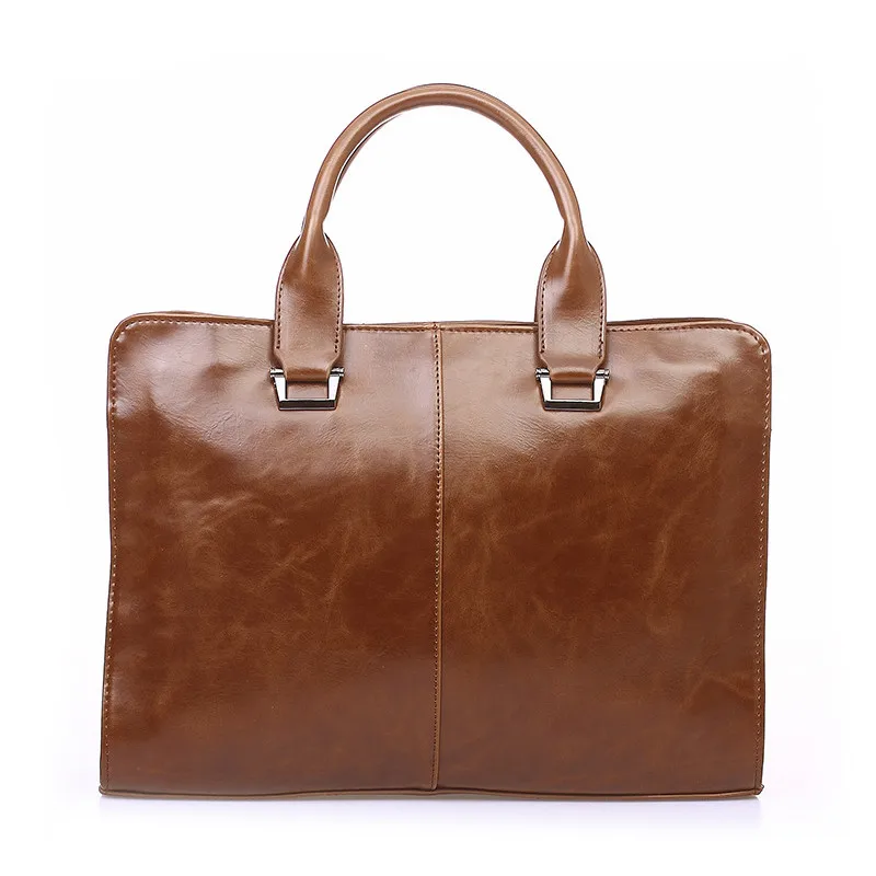 G-FAVOR Портфели мужской Бизнес Портфели Для мужчин кожа Портфели s сумка Для мужчин кожаная сумка для ноутбука Бизнес сумка Для мужчин - Цвет: Коричневый