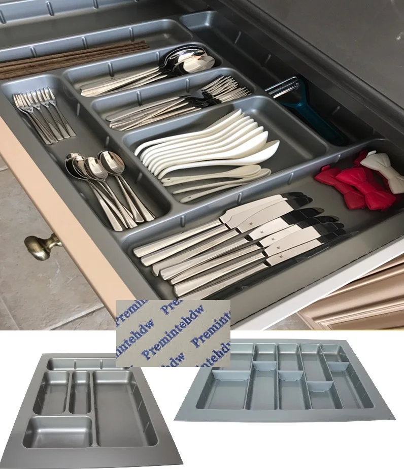 70cm-100cm Sizing Abs Plastic Cuttable Cutlery Tray Insert Inserts Utensil  Holder Fitted Kitchen Drawer Box - Kitchen Cabinet Parts & Accessories -  AliExpress