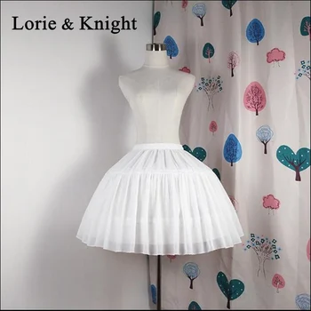 

2 Hoop White/Black Chiffon Fluffy Lolita Cosplay Short Petticoat Underskirt