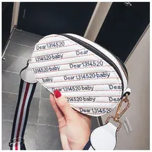  MENGXILU Brand Women Waist Bag PU Leather Female Oval Shape Shoulder Zipper Fanny Pack Letter Embroidery Design Ladies Belt Bag