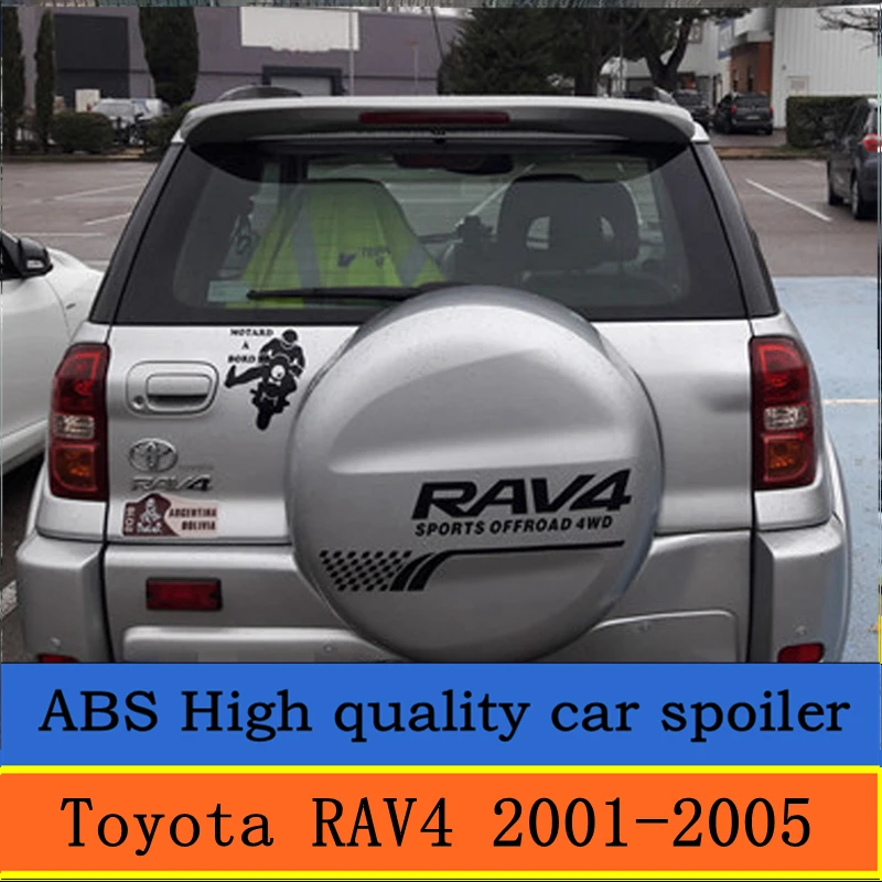 Для Toyota RAV4 2001 2005 Высокое качество ABS Материал Задний спойлер белый или черный