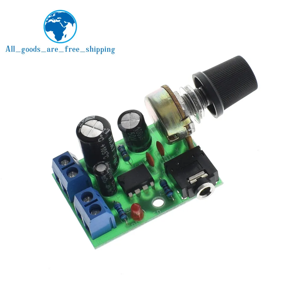 

TZT 1PC New Arrival LM386 Audio Power Amplifier Board DC 3V~12V 5v Mini AMP Module Adjustable volume