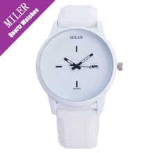 Hot Sale Miler Watch Women 2016 New Simple Black Withe Jelly Silicone Quartz Hand Unisex Design
