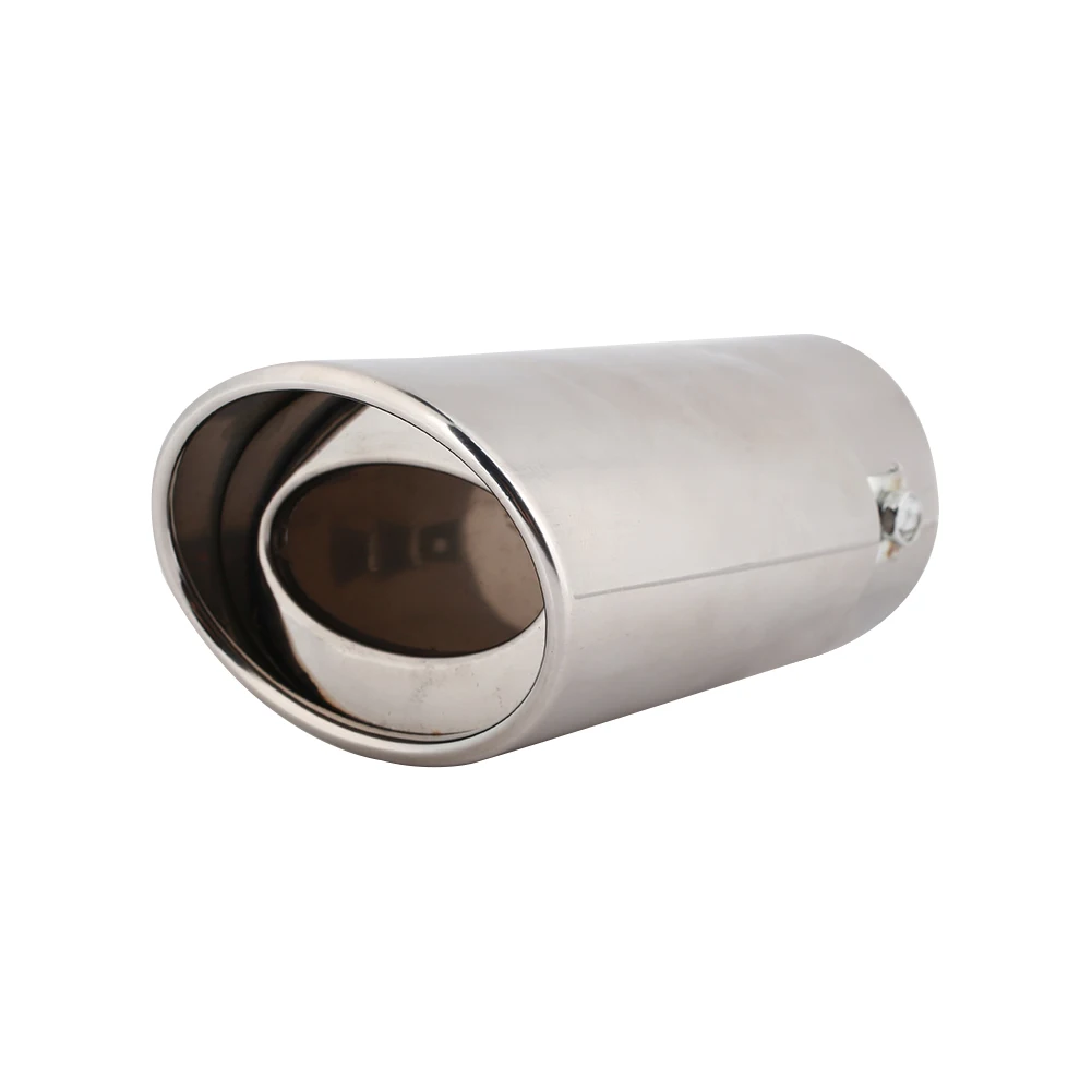 Vehemo Chrome Silver Universal Durable Tail Muffler Auto Replacement