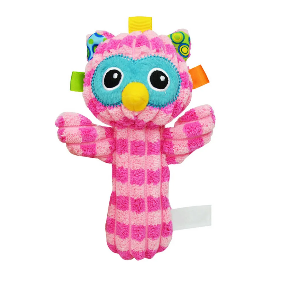 

Sozzy Musical Rattles Plush Baby Toys Cartoon Animal Handle Rattles Cute Toy 998