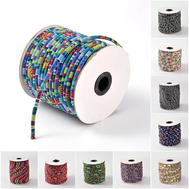 

50yards/roll 4/6mm Rope Cloth Ethnic Cords Ropes Thread For DIY Jewelry Making Necklaces Bracelets Crafts Supplies Handmade