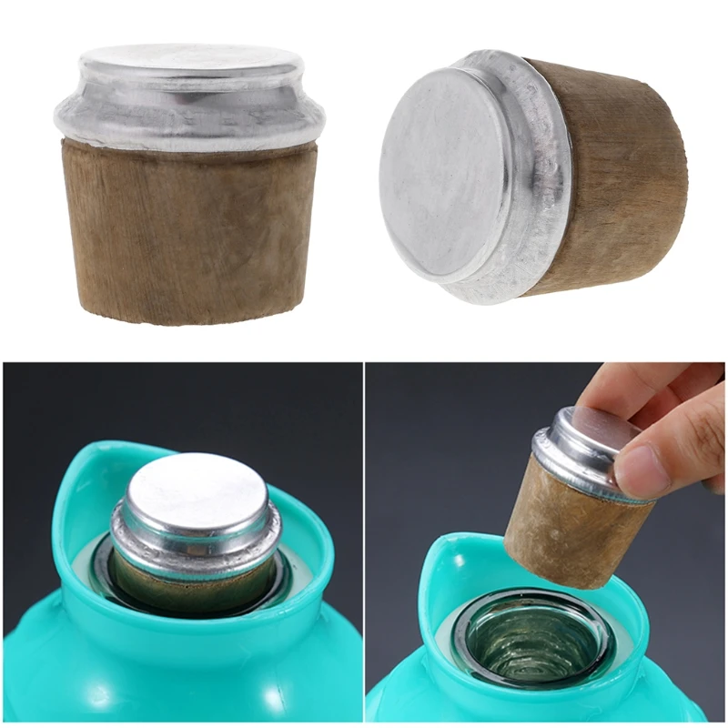 

40mm Bottom Diameter Wood Thermos Bottle Safe Cork Plug Lid Cap Stopper Kettle Parts