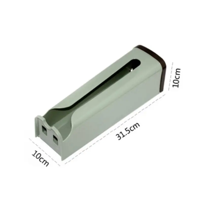 New-Plastic Bag Organizer Home Grocery Bag Holder Wall Mount Storage Dispenser for Kitchen(Green)
