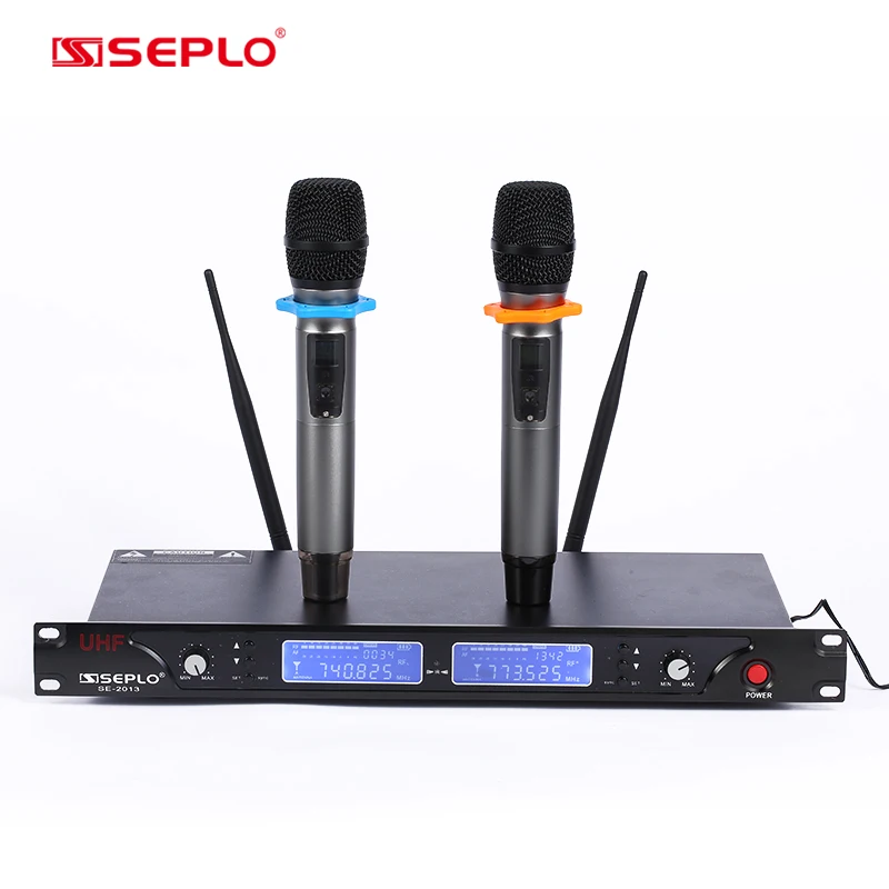 SEPLO Professional Microphone UHF Long Range Dual Channel 2 Handheld