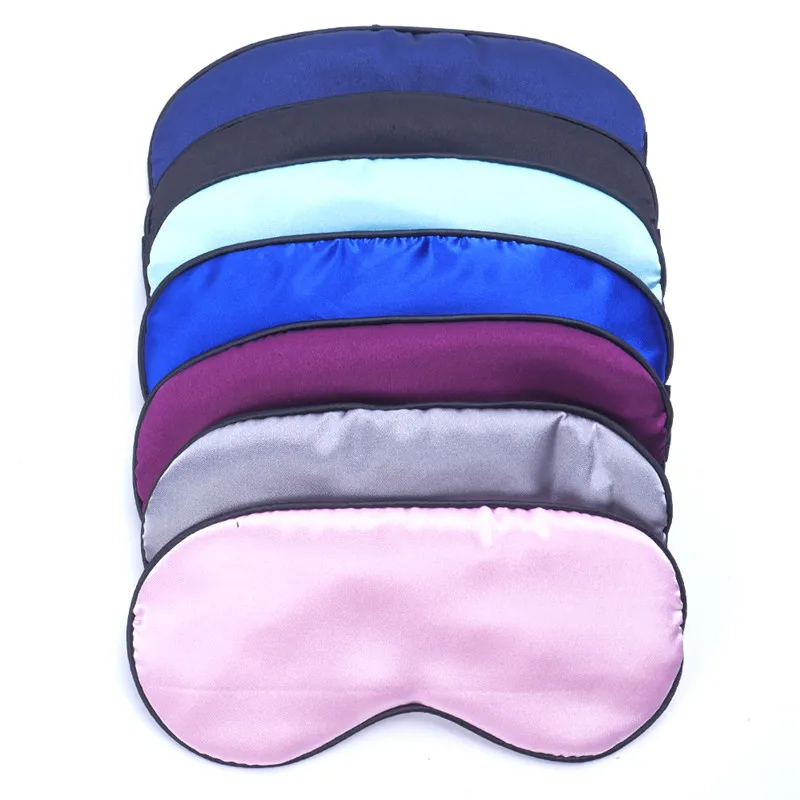 1PC Pure Silk Sleep Rest Eye Mask Padded Shade Cover Travel Relax Aid Blindfolds Eye Care suitcase grip protective luggage bag leather handle wrap shoulder strap cover leather padded travel suitcase and trolley holster