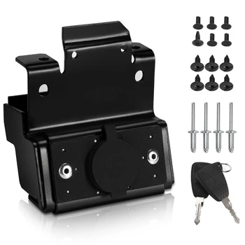 

Hood Lock For Jeep Wrangler Jk Unlimited 2007-2017 Front Engine Compartment Hood Cover Lock Kit Anti Theft Grille Lock With Ke