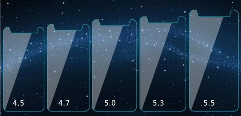 HD 2.5D 0,28 мм ультратонкий универсальный закаленное Стекло пленка для 3,5 4,3 4,5 4,7 5,0 5,3 5,5 5,7 6,0 дюймов спереди Экран защитная пленка