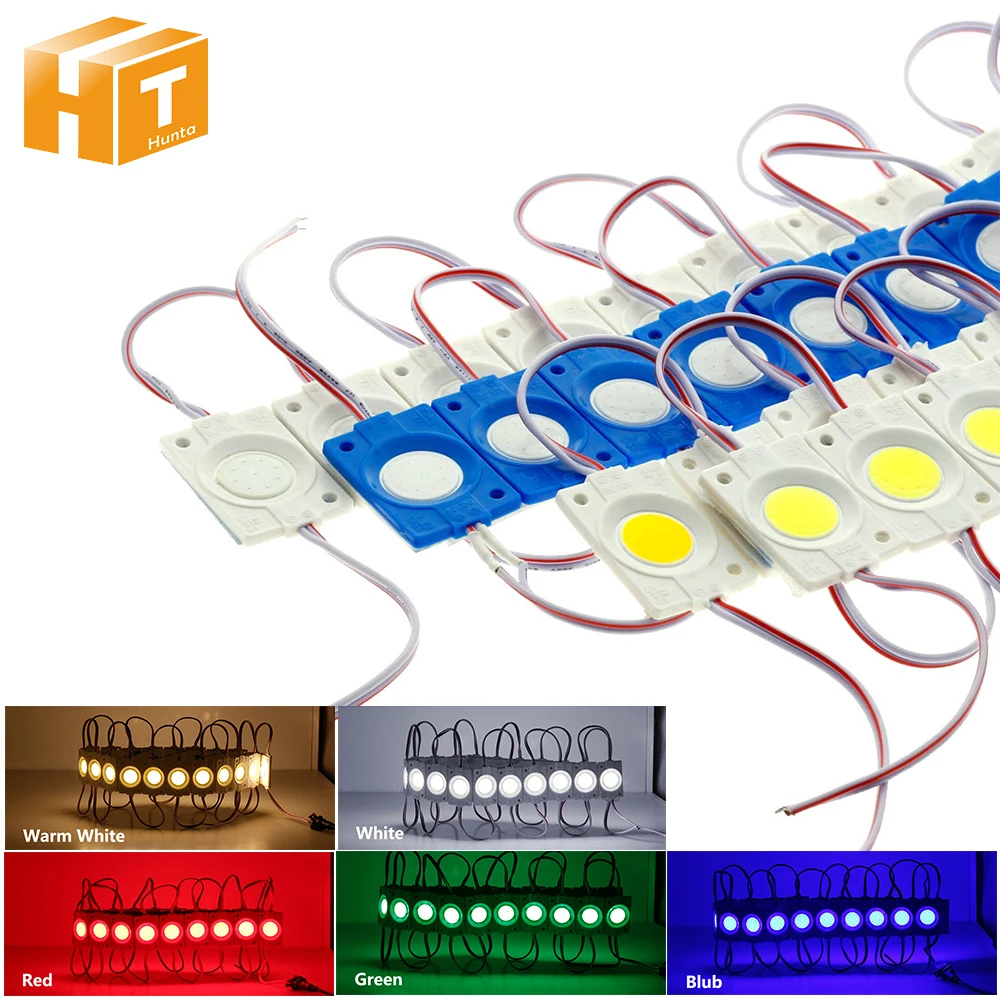 

LED Module String COB 2.4W DC12V Waterproof for Outdoor Advertising Luminous Signs Lightbox DIY LED Module Strip 20Pcs/Lot