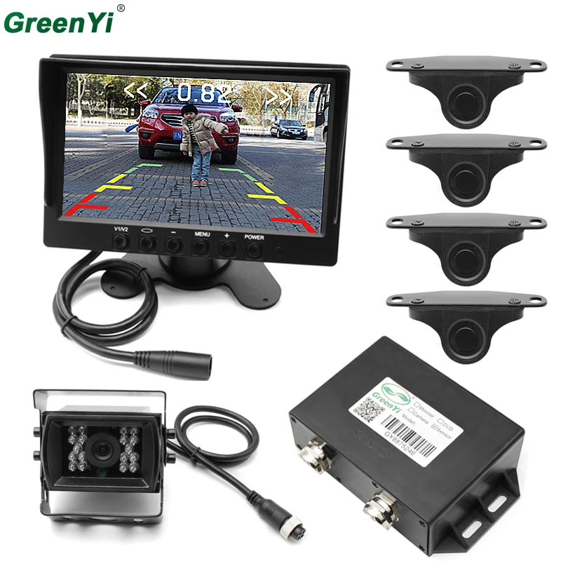 

GreenYi 7"Car Monitor Rear Reverse Camera Video Parking Sensors Reverse Backup Radar Bus / Truck Van / Trailer / RV / Campers