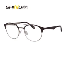 Бренд SHINU, очки для чтения, отличная оправа из нержавеющей стали, нолин, мульти фокус, линзы, очки для чтения