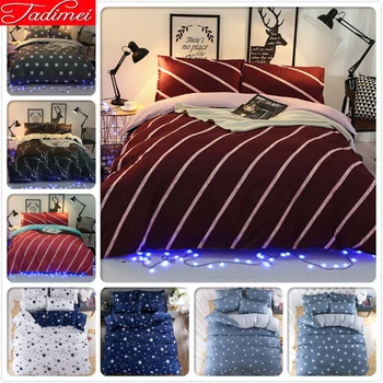 

150x200 180x220 200x230 220x240 Quilt Comforter Duvet Cover 3/4pcs Bedding Set Adult Kid Bed Linen Cotton Single Queen King Size