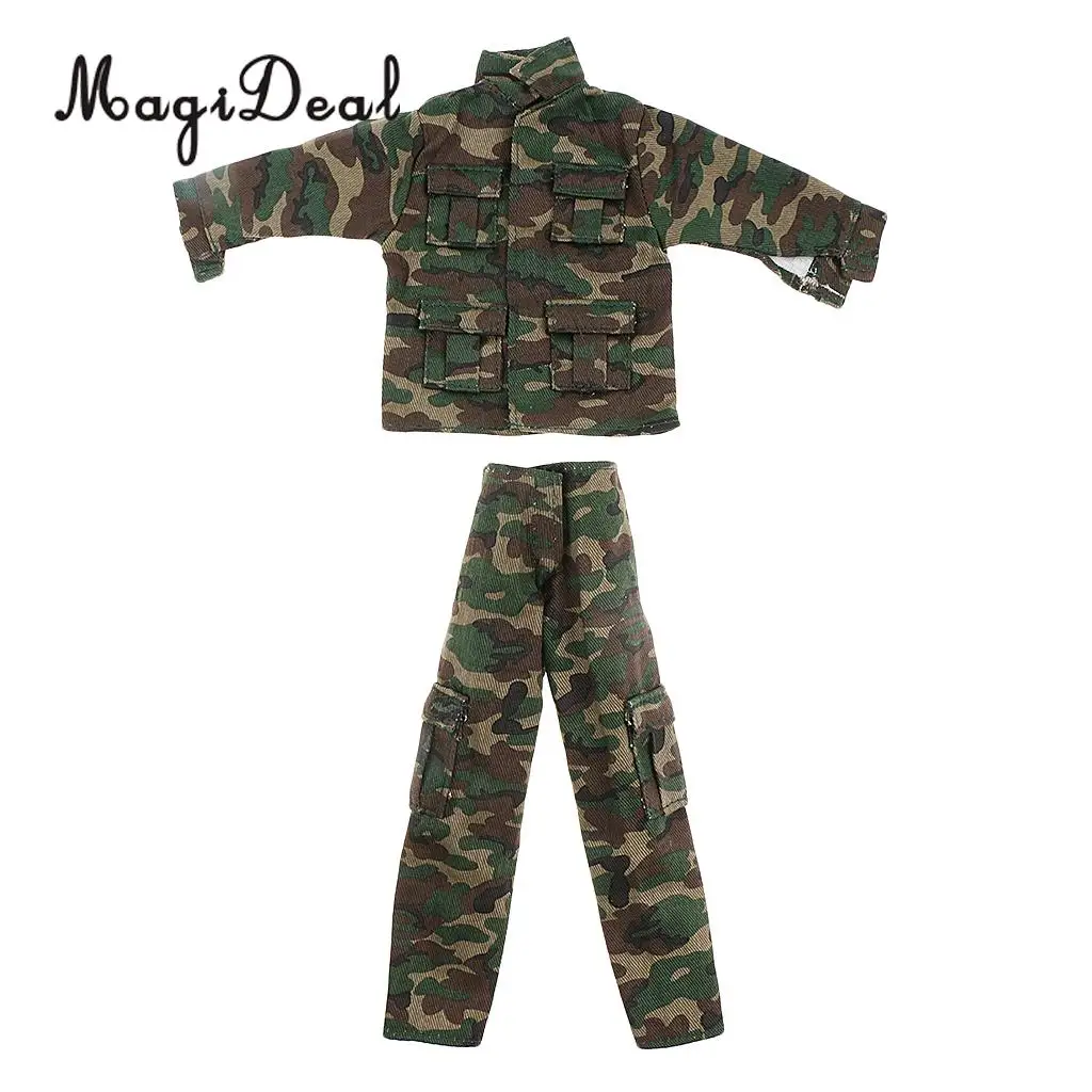 MagiDeal 1/6 Scale Clothes Soldier Camouflage Combat Uniforms for 12 Inch Male Military Action Figure Model Collection