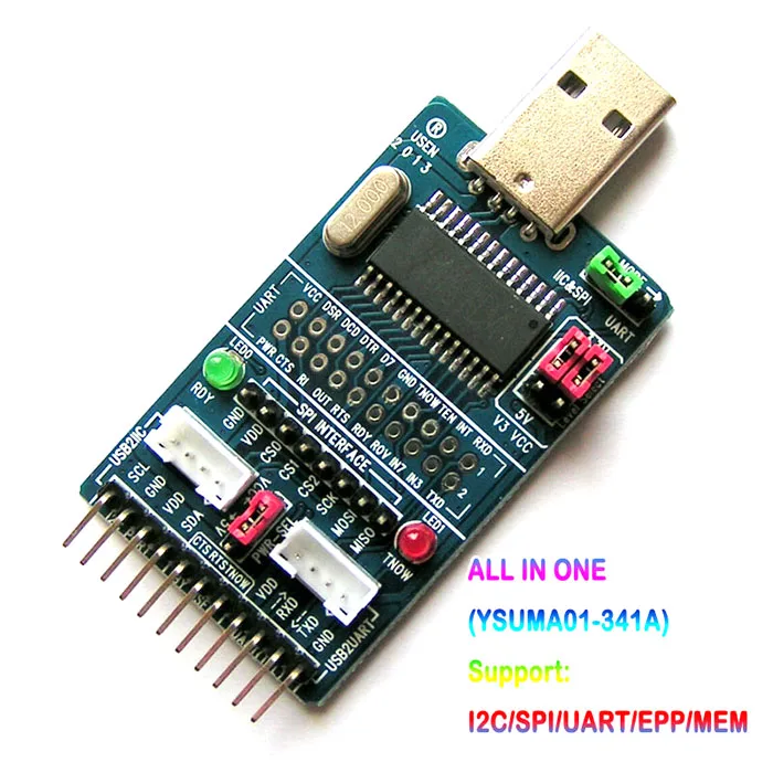 Переходник для CH341A с USB на I2C/IIC/SPI/UART/TTL/ISP параллельный преобразователь порта