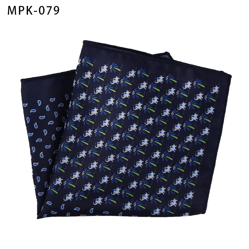 MPK-79 YISHLINE отличительные мужские s модный мужской Карманный платок квадратный шелковый мужской цветочный Пейсли мужской нагрудный платок для мужской костюм аксессуары - Цвет: MPK-79