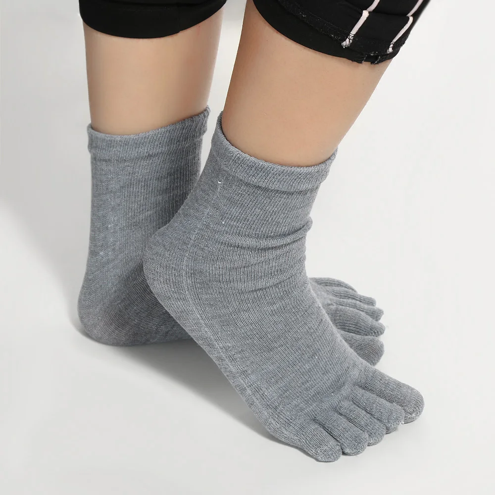 

Fashion Unisex Five Finger Style Pure Comfortable Cotton Toe Sock Sports Running 5 Colors Solid Autumn Winter Soft Warm Socks