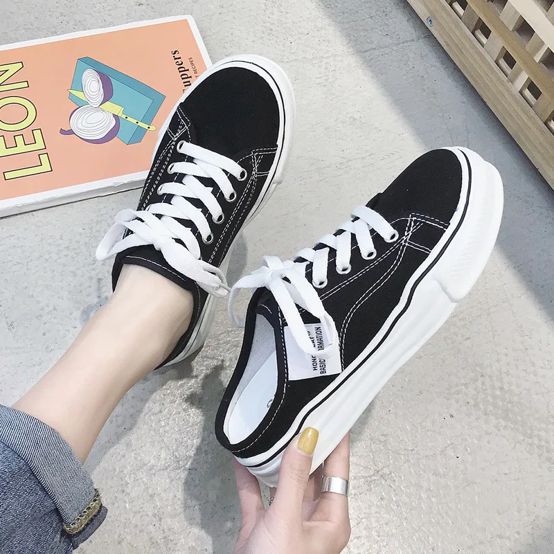

Baotou half slippers female 2019 spring and summer new net red lazy fashion thick bottom