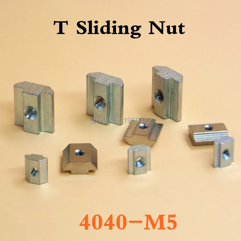 20pcs T Sliding Nut block 40 M5 Slot 8mm Zinc Plated Carbon Steel