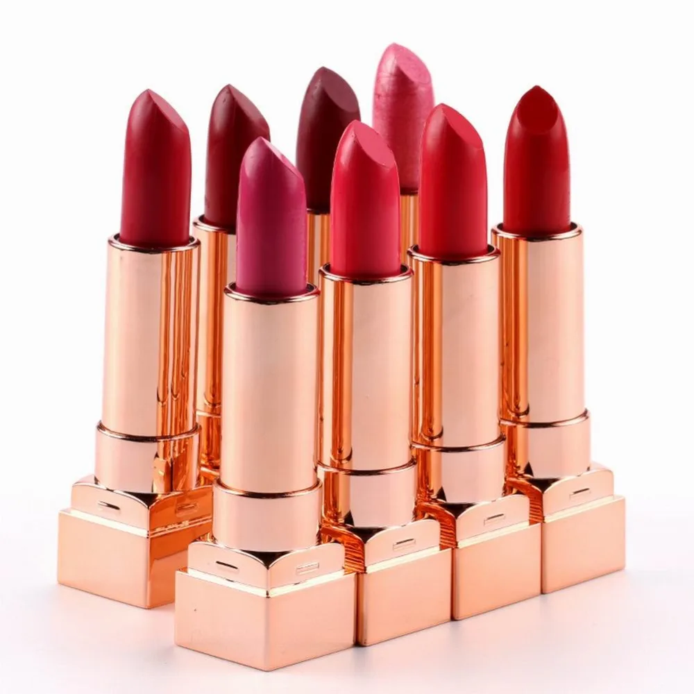 8 Colors Red Velvet Women Lipstick Makeup Matte Waterproof Nude Makeup Long Lasting Lipstick maquiagem 8 Colors Red Velvet Women Lipstick Makeup Matte Waterproof Nude Makeup Long Lasting Lipstick maquiagem