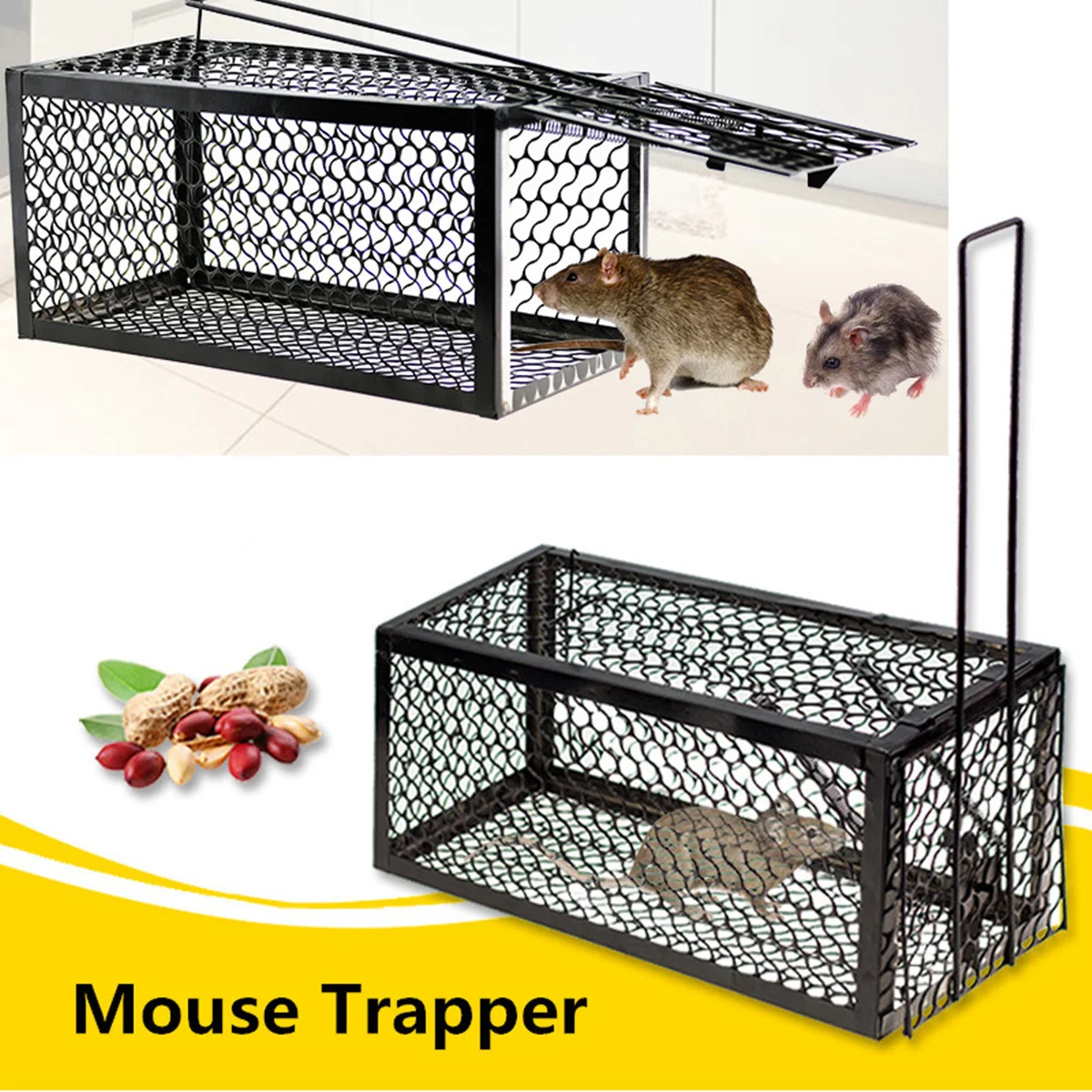 

Mice Rat Mouse Trap Rodent Pest Control Catch Bait Humane Live Trap Hamster Cage Box