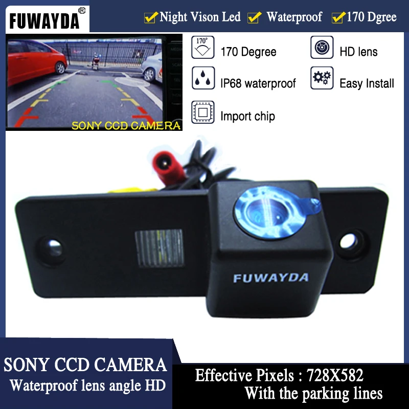 

FUWAYDA Free Shipping SONY CCD Chip Car Rear View Reverse Mirror Image With Guide Line CAMERA for TOYOTA HIACE / Fortuner / SW4