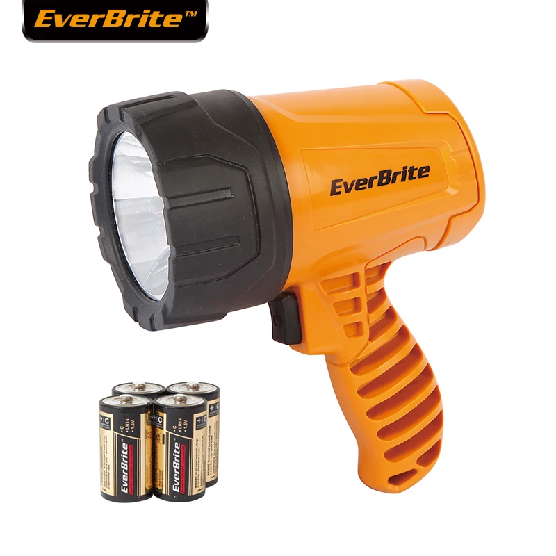 

EVERBRITE 300 Lumens LED Flashlight Portable Spotlights Powerful Searchlight 4C Batteries